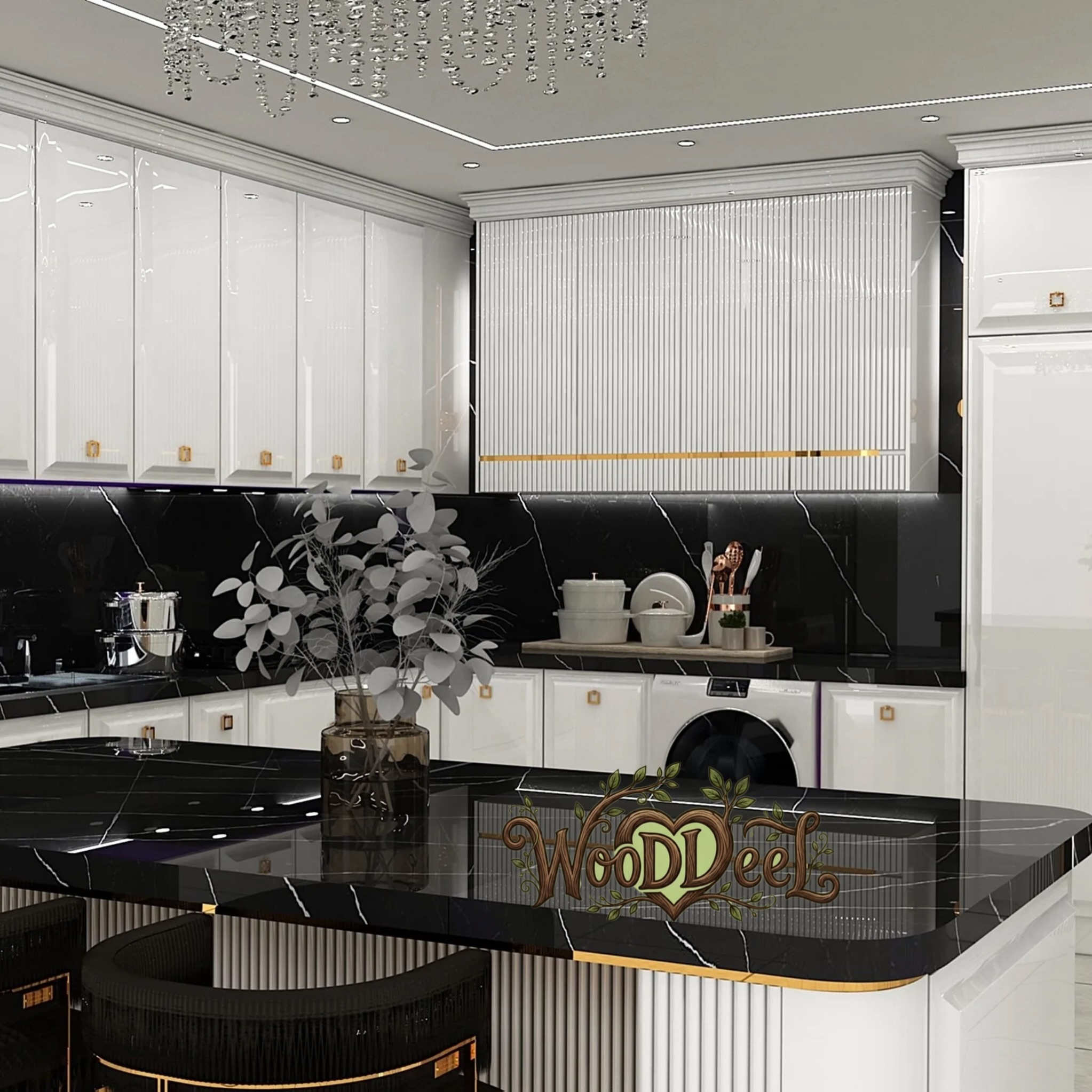 کابینت انزو سوپر پولیشی با رنگ پلی اورتان متری ۷۰ میلیون
