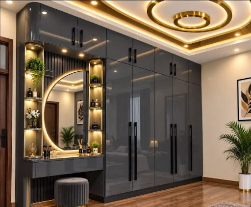 کمد دیواری هایگلاس براق مدرن متری ۲۵ میلیون